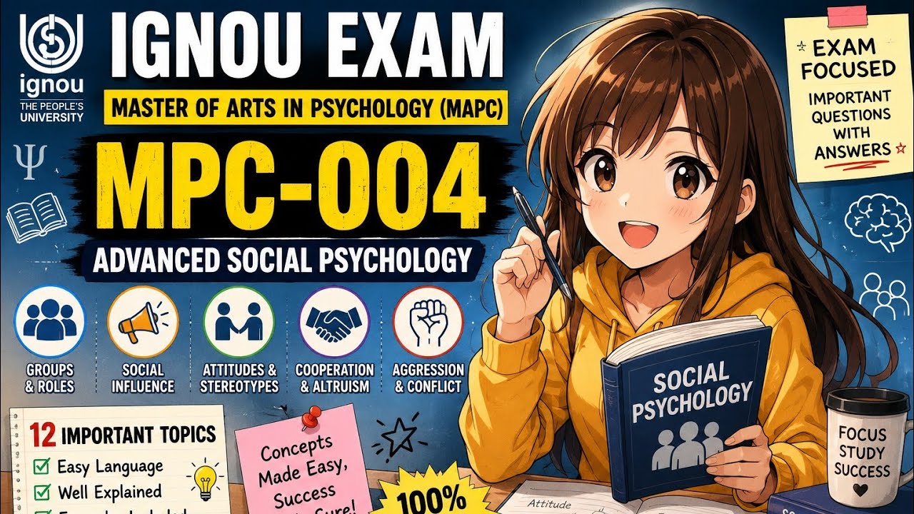 IGNOU MAPC MPC-004 Important Questions & Answers 2026 Exam 2026 | Advanced Social Psychology