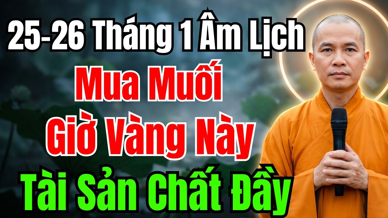 25-26 THÁNG 1 ÂM LỊCH : Gia Chủ Mua Muối Vào 3 Giờ Vàng Này, Vàng Bạc Đầy Nhà