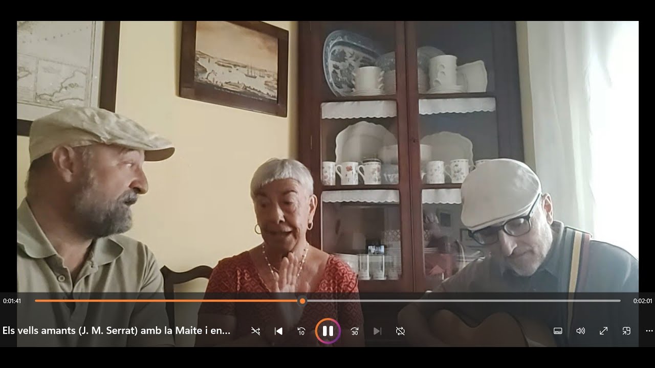 Els vells amants (J. M. Serrat) amb la Maite i en Xavier
