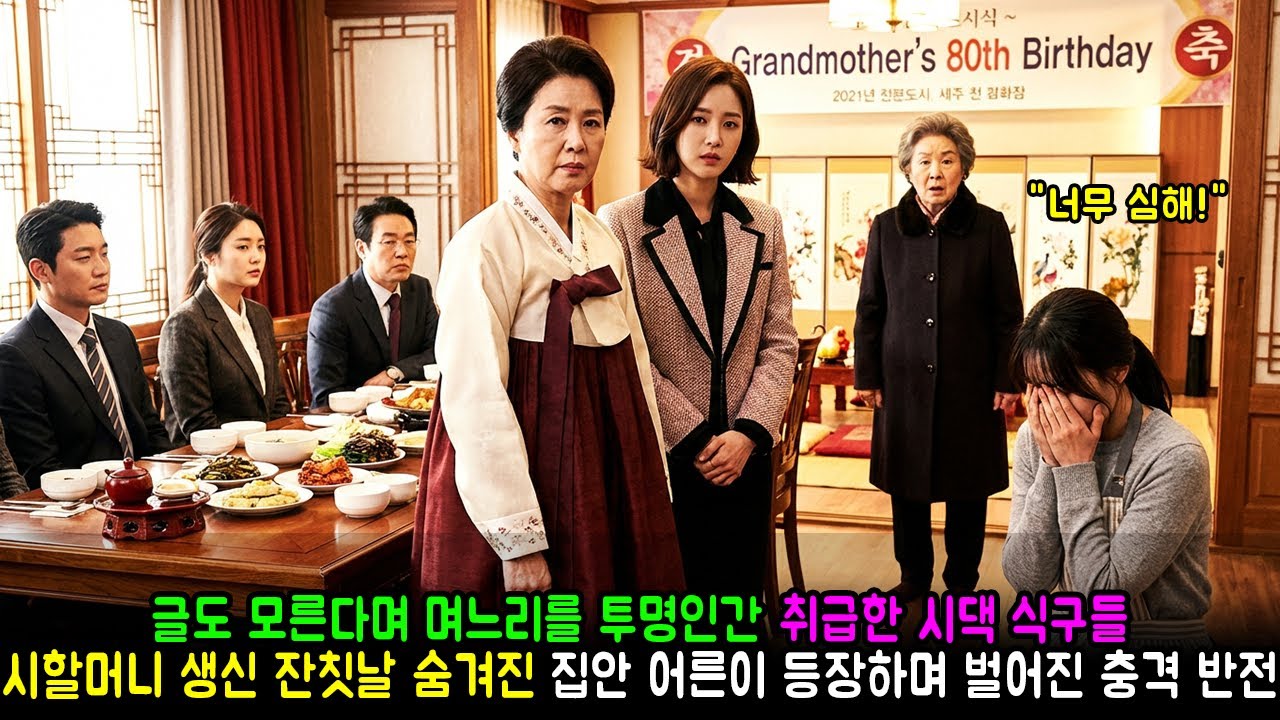 글도 모른다며 며느리를 투명인간 취급한 시댁 식구들, 시할머니 생신 잔칫날 숨겨진 집안 어른이 등장하며 벌어진 충격 반전 | 반전사연 | 감동사연 | 노후사연 | 막장사연