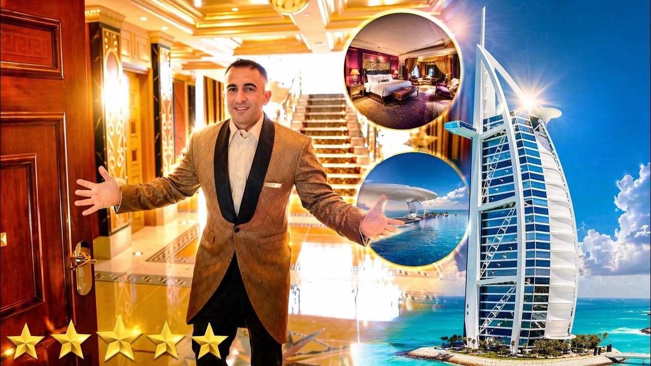 Turul hotelului Burj Al Arab (7 stele)! Asa arata o camera de 25.000 de dolari/noapte | Dubai
