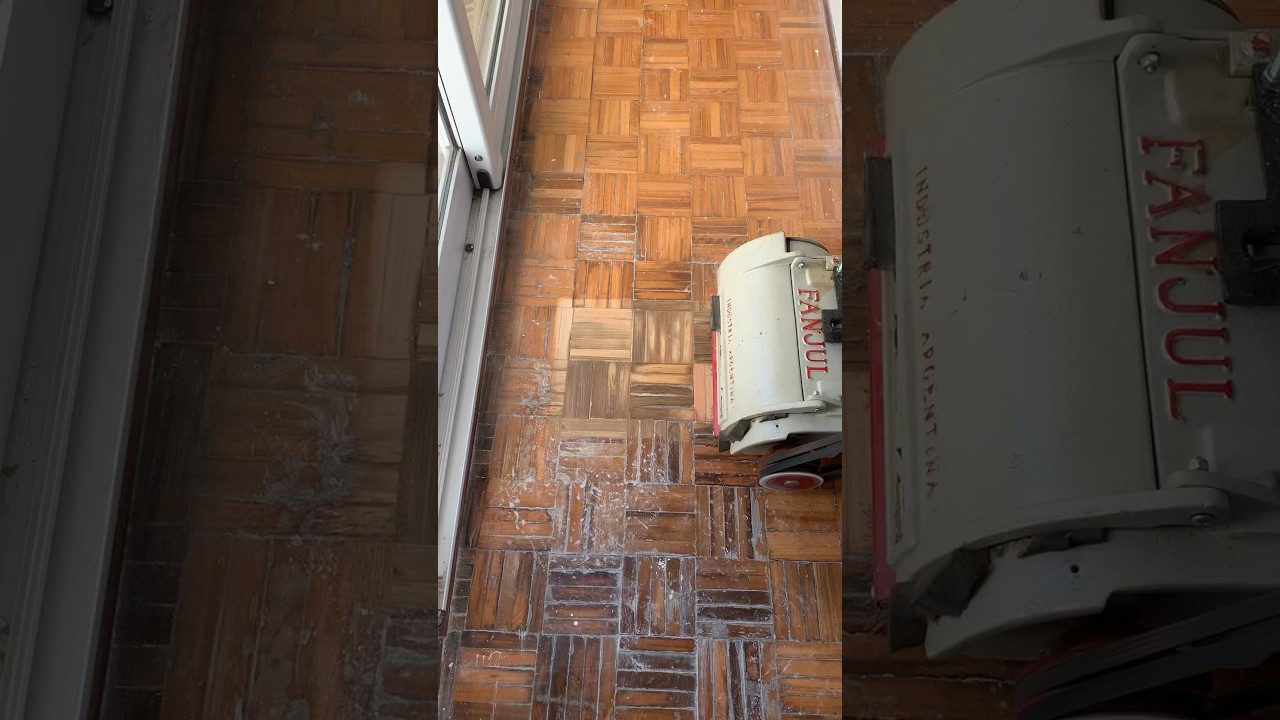 Restauraci&oacute;n de pisos parquet damero con manchas oscuras. #flooring #woodworking #remodelar #casa