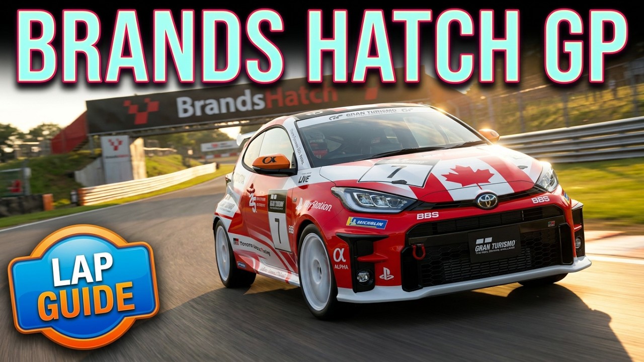 GT7 - Brands Hatch GP Lap Guide, 4WD Toyota GR Yaris RZ High Performance 2020, SETTINGS @ 508.51 PP
