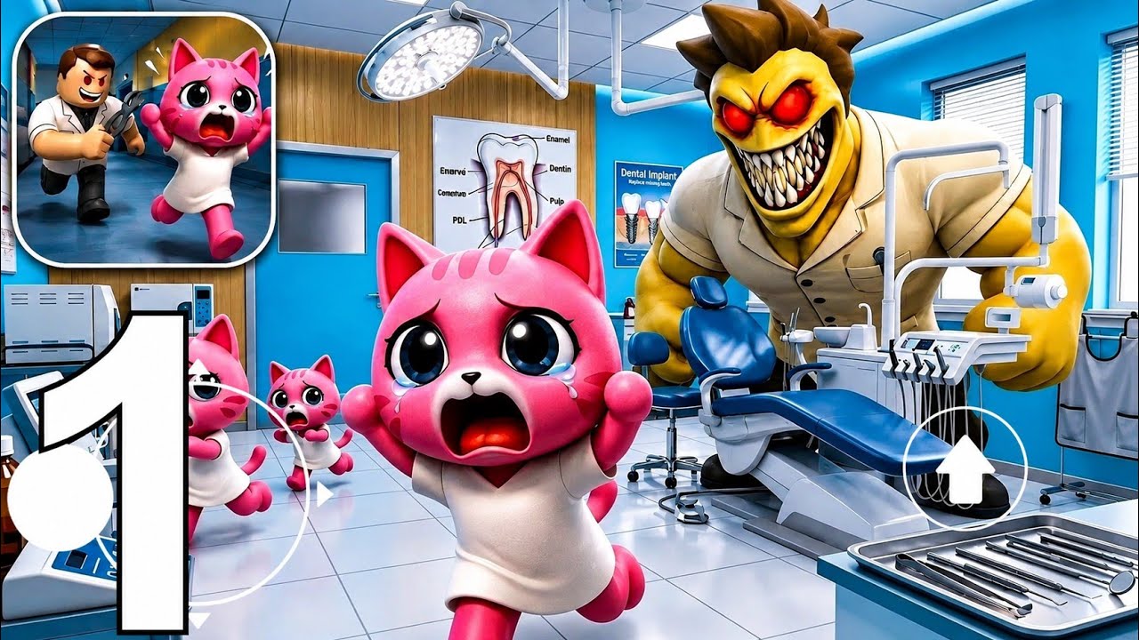 Cats Horror Evil Dentist - Full Gameplay Walkthrough Part 1 - Cats Horror Escape (Android, iOS)