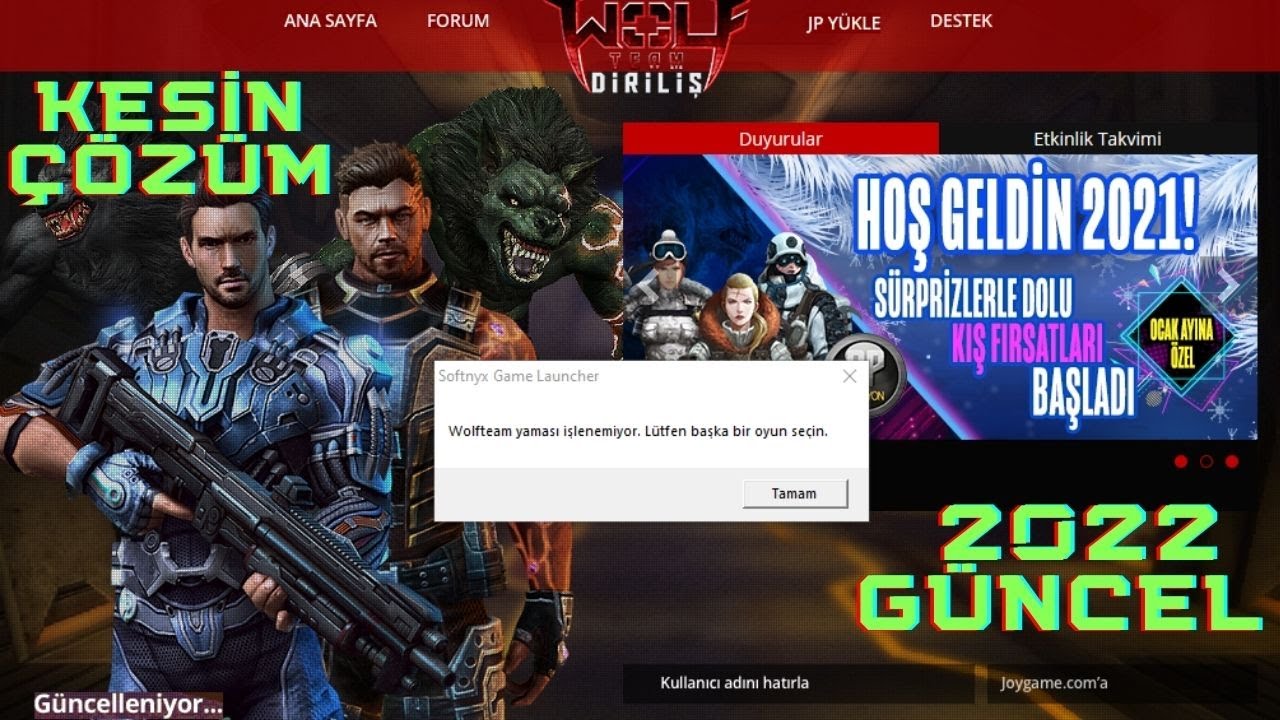 WOLFTEAM İSTEMCİ YAMASI KESİN ÇÖZÜM ] WİN10 2022 güncel