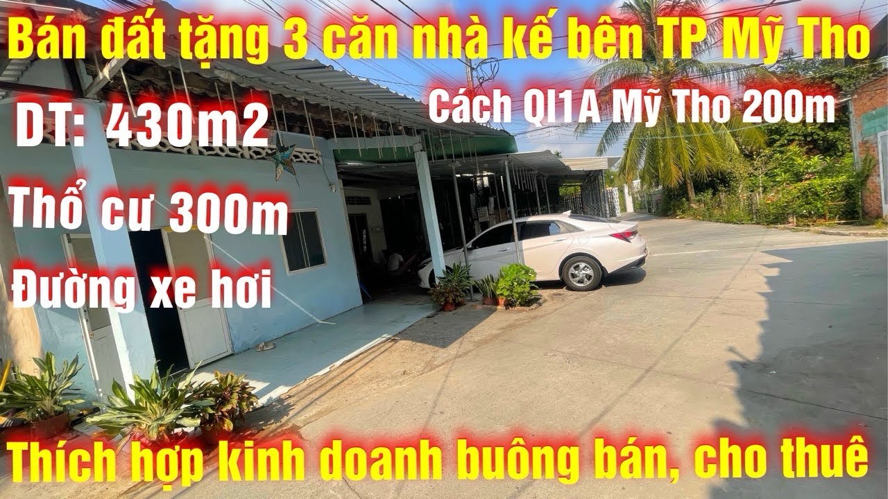 Tập 425 bán đất tặng 3 căn nhà vườn, có 300 mét thổ cư, kế bên mỹ tho tiền giang 