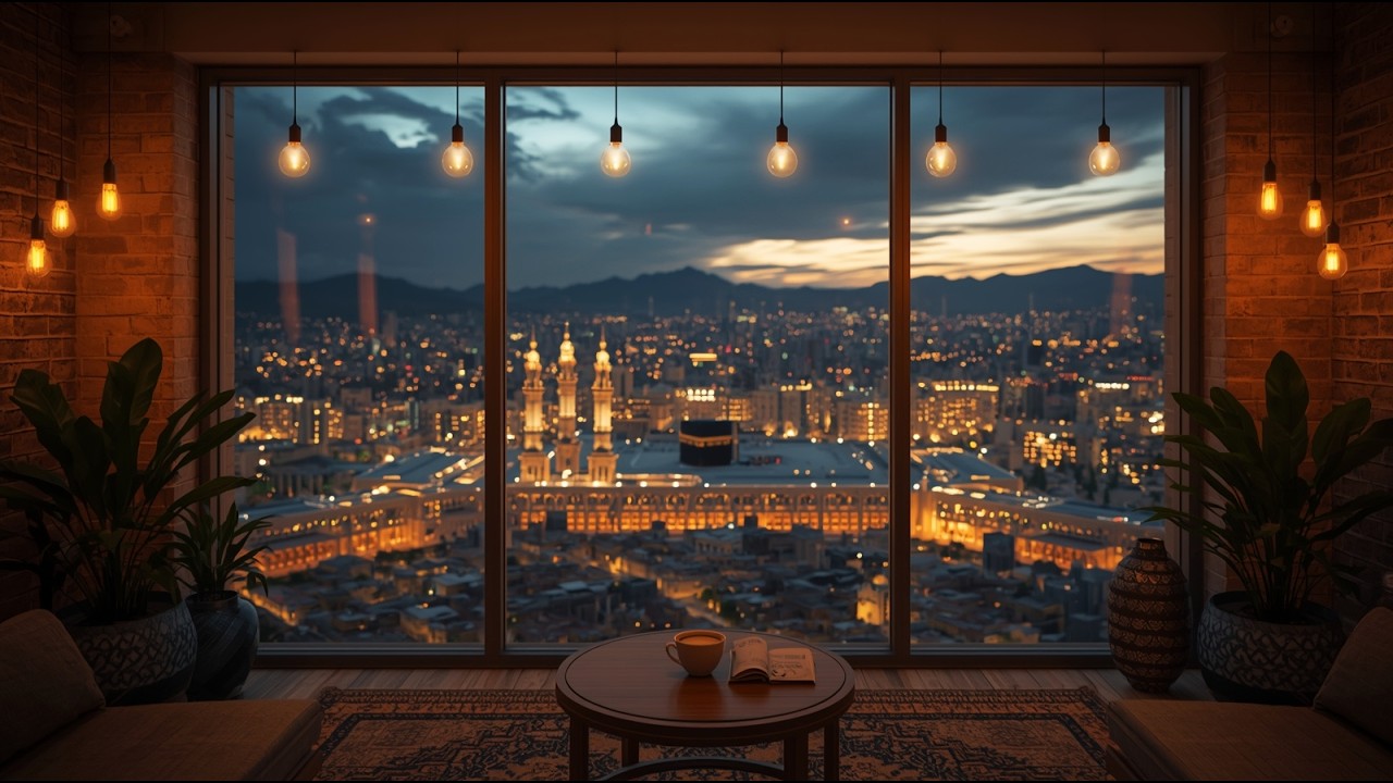 ASMR Mecca with Smooth Jazz Music ☕ Cafe Ambience for Chill, Working and Relaxing