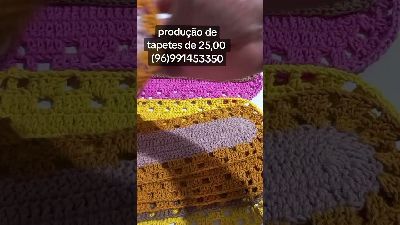 produzindo tapete vende vende #crochet #fortalecerparacrescer #croche #sousplat #artesanato