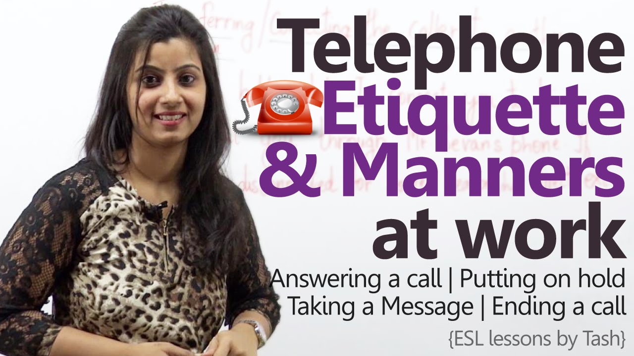 Telephone Etiquette for better business calls - Telephone skills at work ( Business English Lesson)