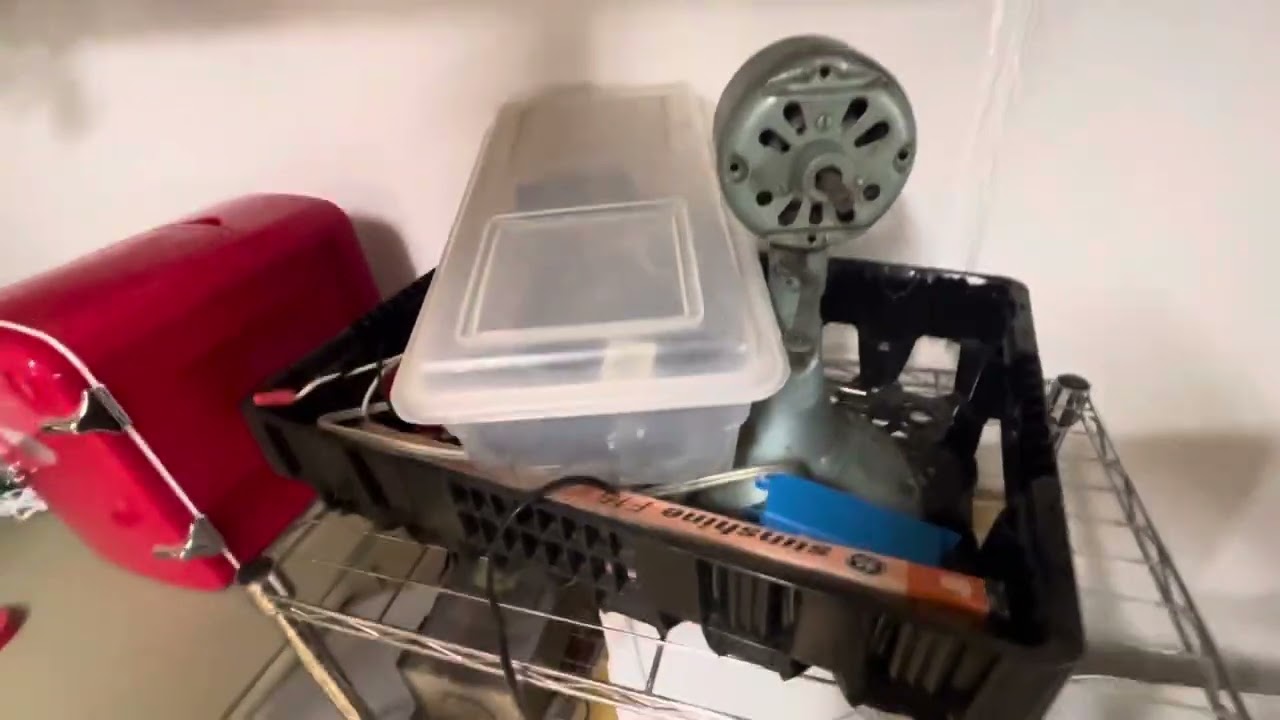 Vintage fans running in the shop