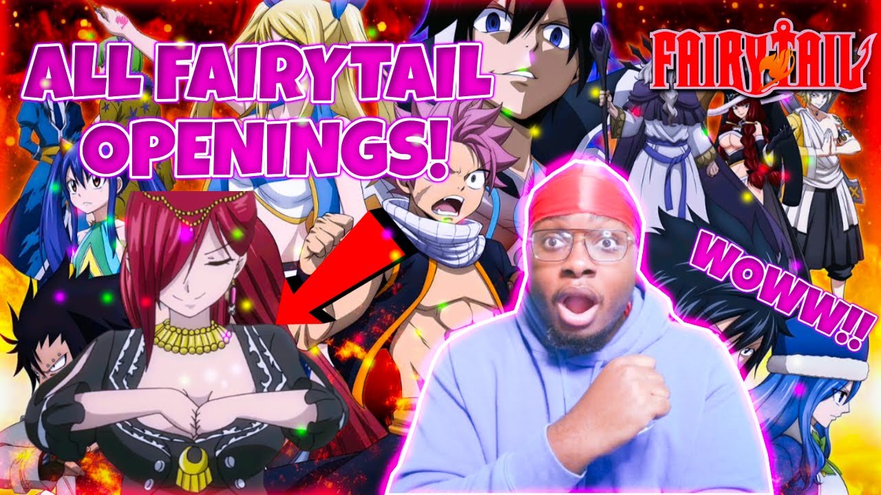 NON FAIRY TAIL FAN REACTS - First Time Reacting to All Fairy Tail Openings (1-26) !