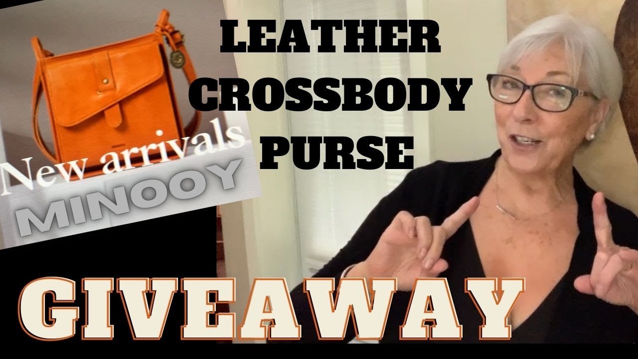 GIVEAWAY !!! BEAUTIFUL LEATHER MINOOY CROSSBODY  BAG