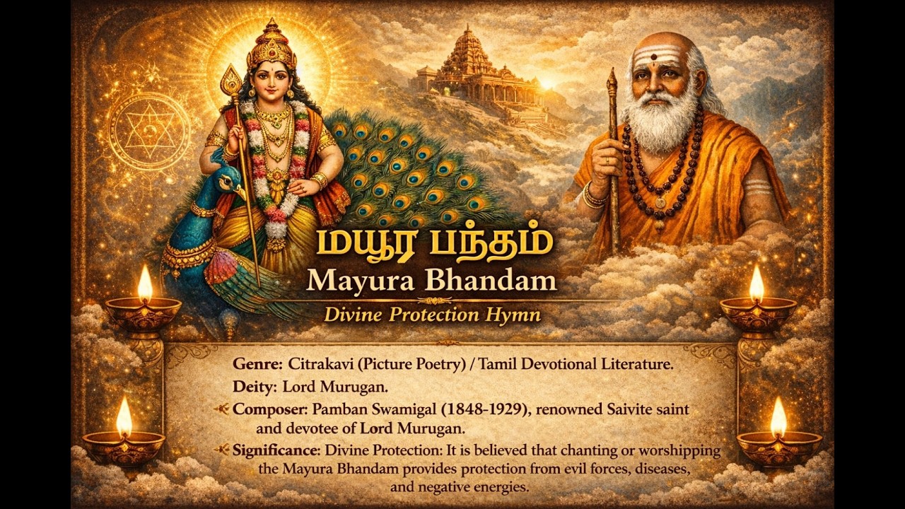 Mayura Bhandam|மயூர பந்தம் |Lord Murugan Protection Hymn Sacred Murugan Chant for Protection&Healing