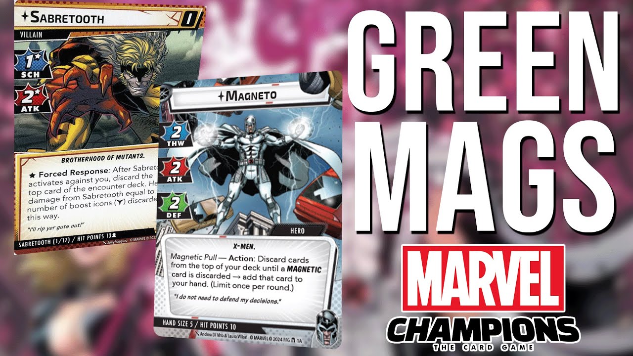 Marvel Champions Magneto vs Expert Sabertooth Live Replay