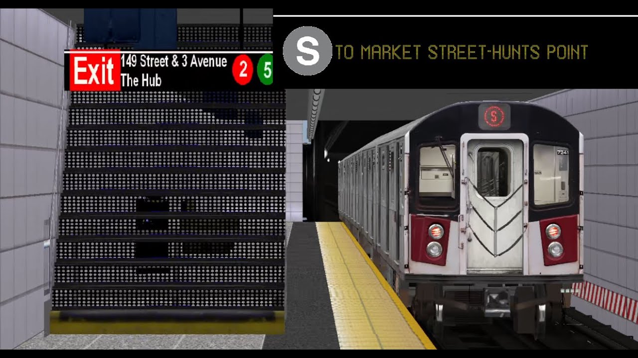 OpenBVE Fiction: Riverbank Park (S)huttle To Market Street-Hunts Point (R142A)
