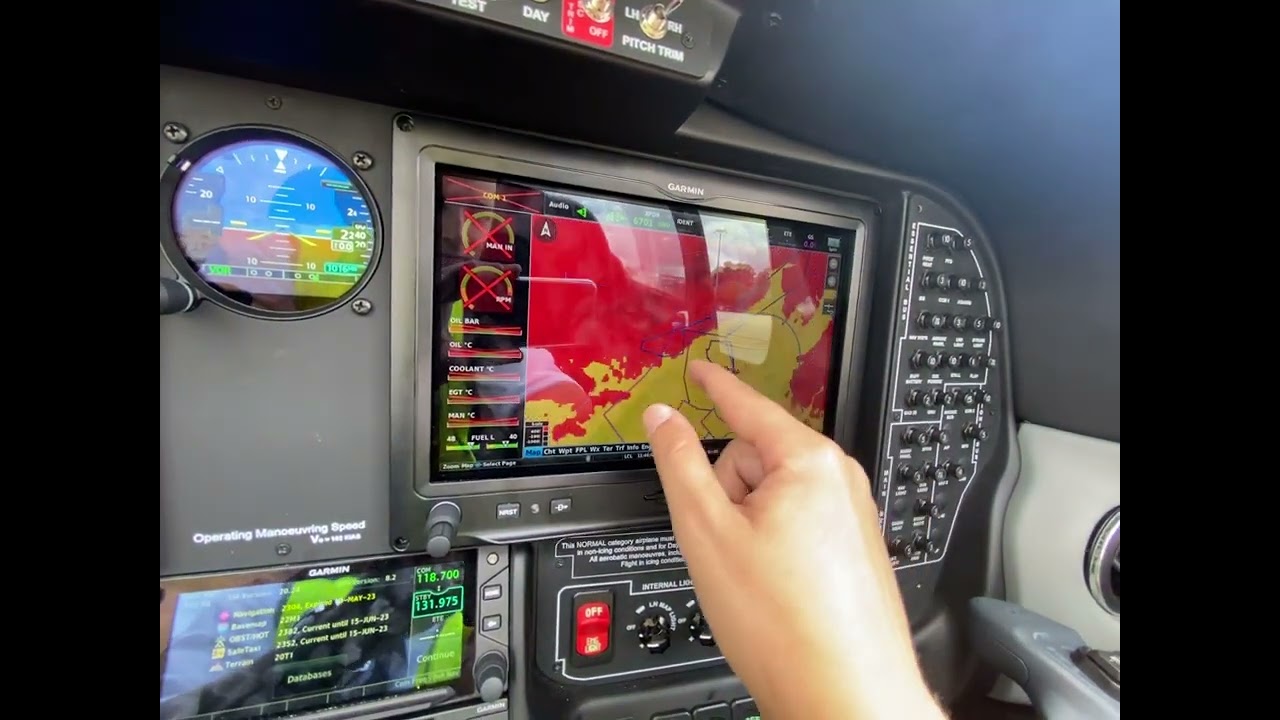 Tecnam PMentor Avionics and cockpit. Garmin G3X Touch