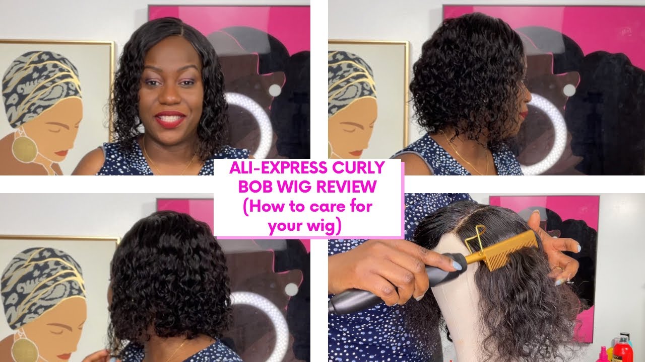 #curlybobwig #wigreview #aliexpress wig #review #mybloomingtv #humanhair #humanhairwig #wigcare