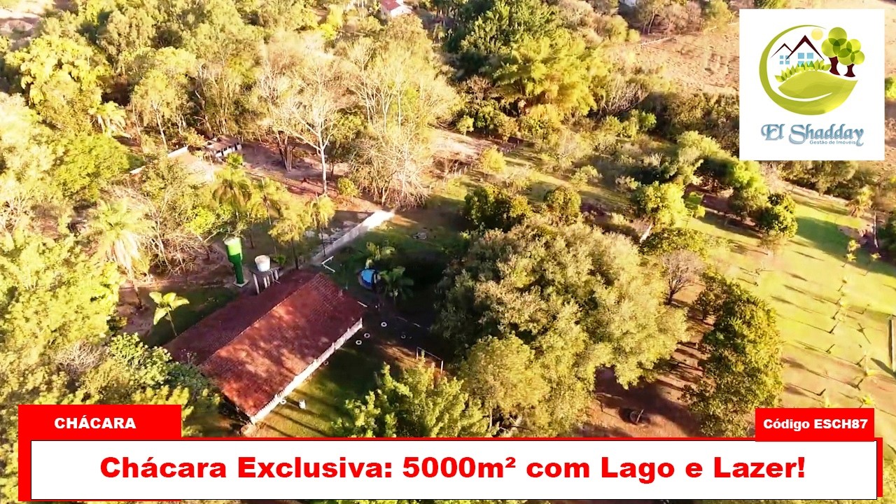 Chácara Exclusiva: 5000m² c/ Lago e Lazer!