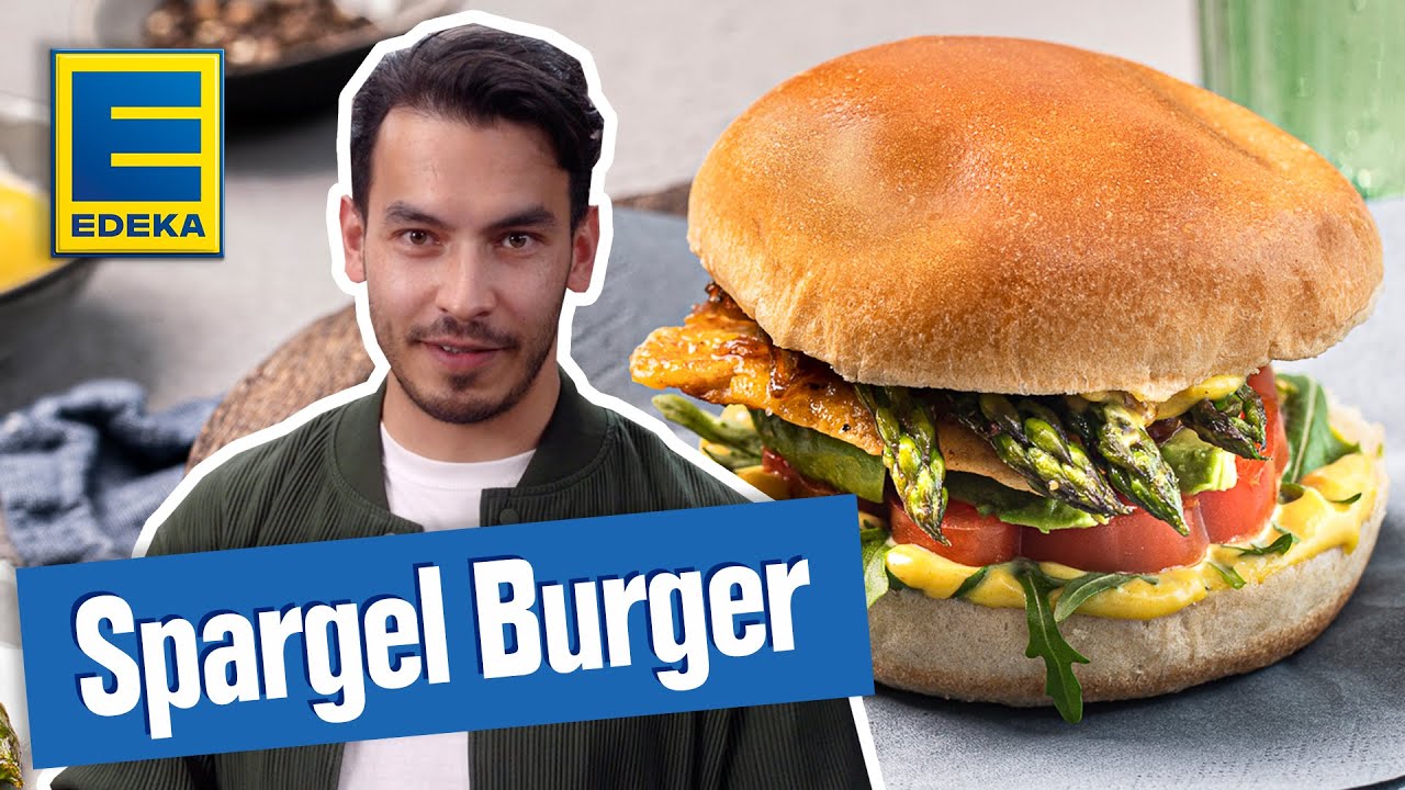 Spargel Burger | Selbstgemachter Burger mit Honig Senf Soße