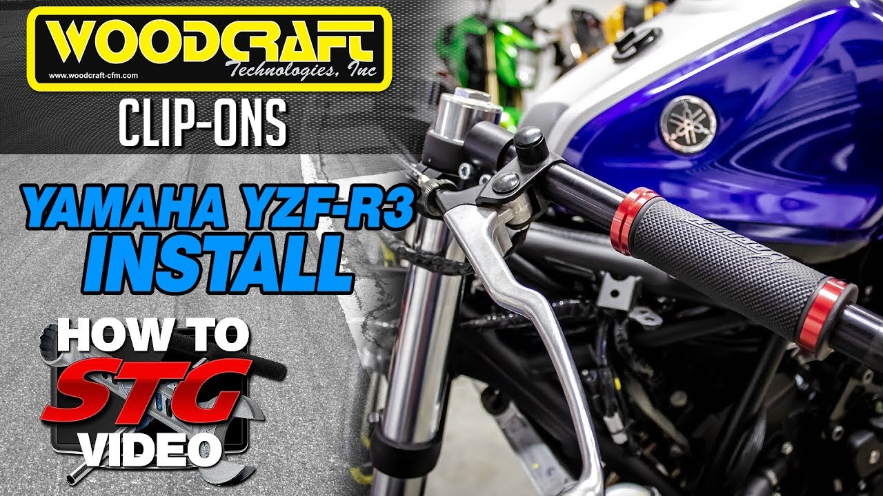Установка клип-накладок Woodcraft Yamaha R3 15-18 | Sportbiketrackgear.com