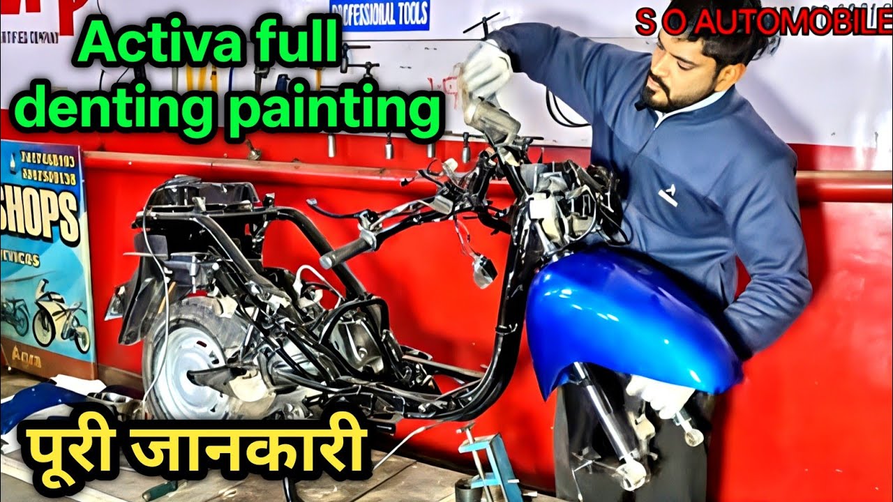Activa full denting painting: Step-by-step guide for beginners