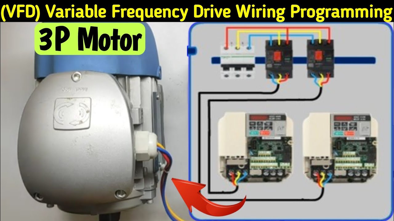 VFD 3 Wire Control Wiring with Selector Switch and VFD Programming @MianElectric
