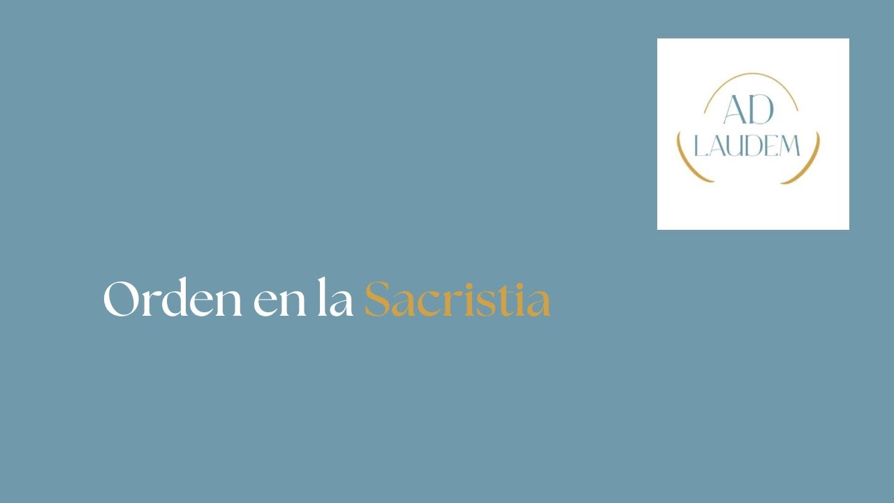 Orden en la sacristía. Cinco tips para que tu Sacristía sea funcional