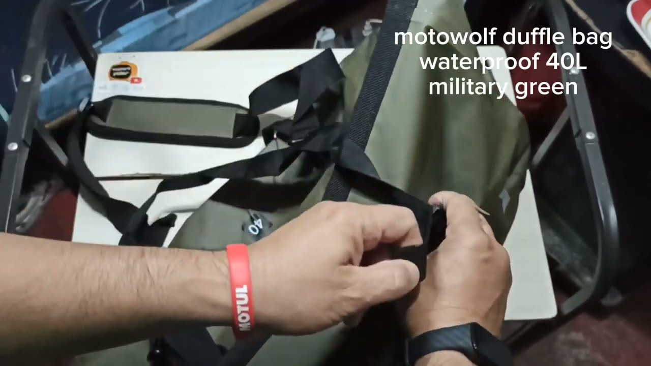 UNboxing : Motowolf 40L Waterproof Duffle Bag Military Green