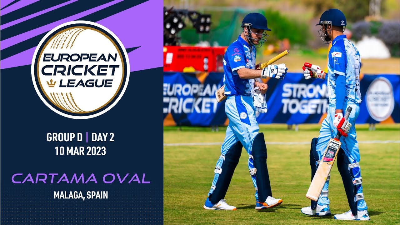 🔴 European Cricket League 2023 | Group D, Day 2 | Cartama Oval, Malaga, Spain | T10 Live Cricket