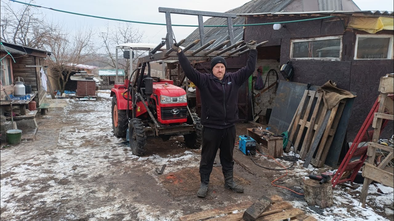 Кулибин или сумасшедший?! Без конца строю погрузчик для минитрактора!