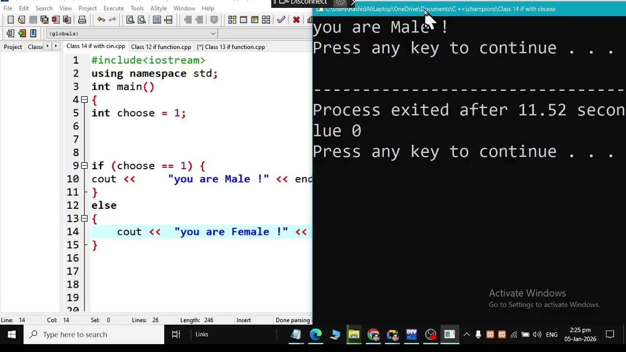 if else condition with input class 03