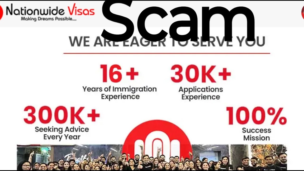 Nationwide Visas doing Scams with its customers... Video post paying huge money...