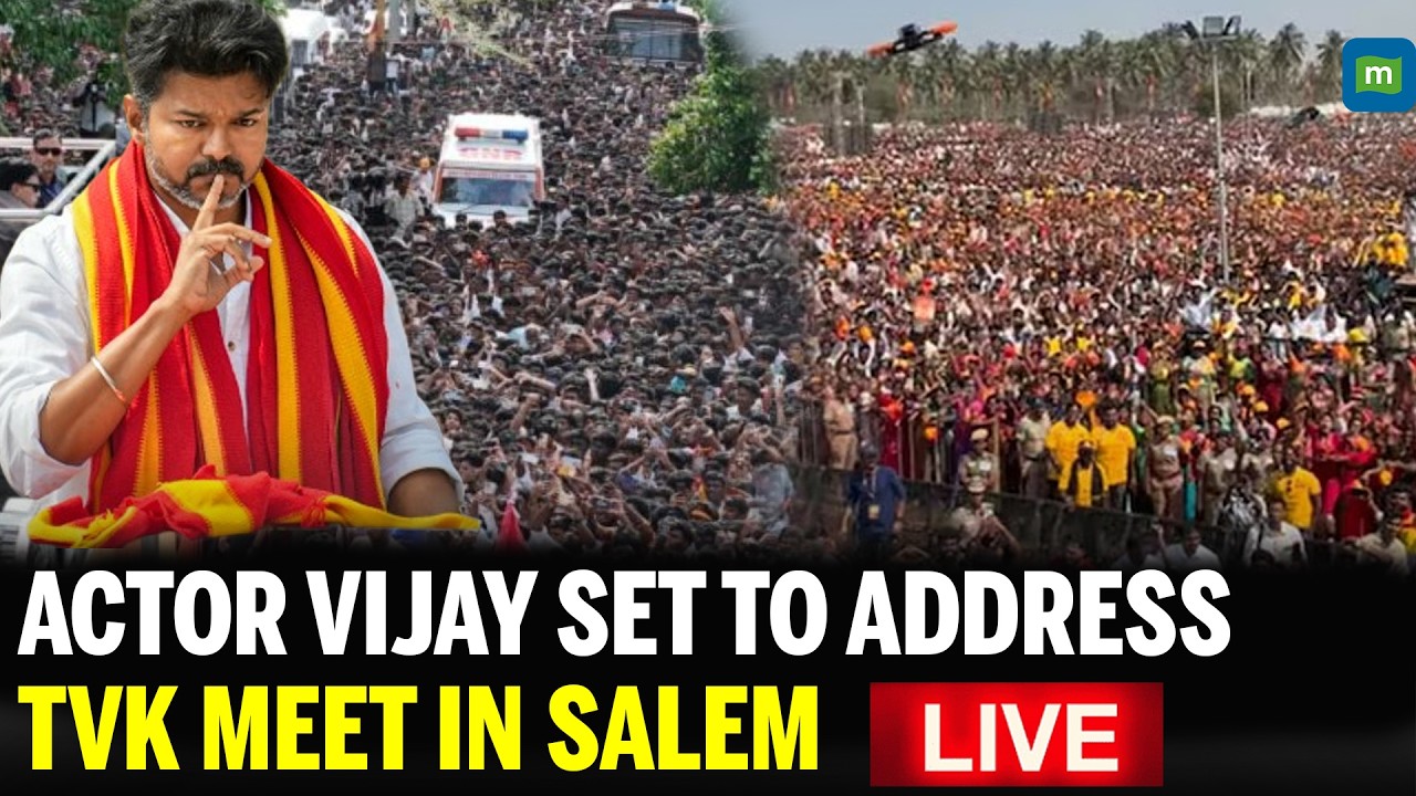 🔴Tvk Vijay Salem Meeting சேலத்தில் விஜய் - களத்திலிருந்து நேரலை | Salem TVK Meeting | Vijay Speech