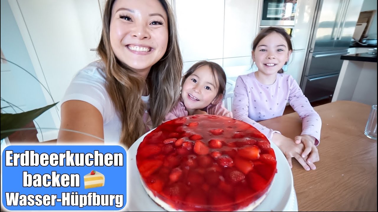 Erdbeerkuchen backen & Wasserrutsche Hüpfburg 😍 Sommer ist da! Familien Alltag VLOG | Mamiseelen
