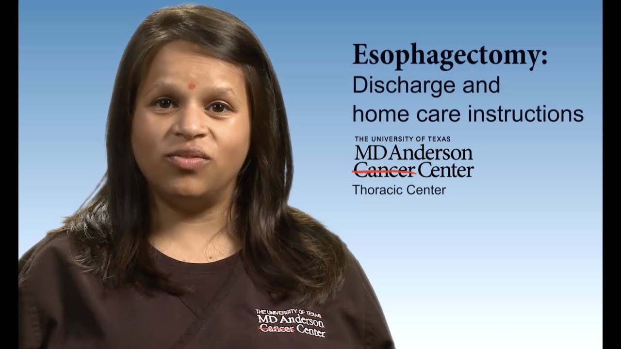 Esophagectomy: Discharge and home care instructions