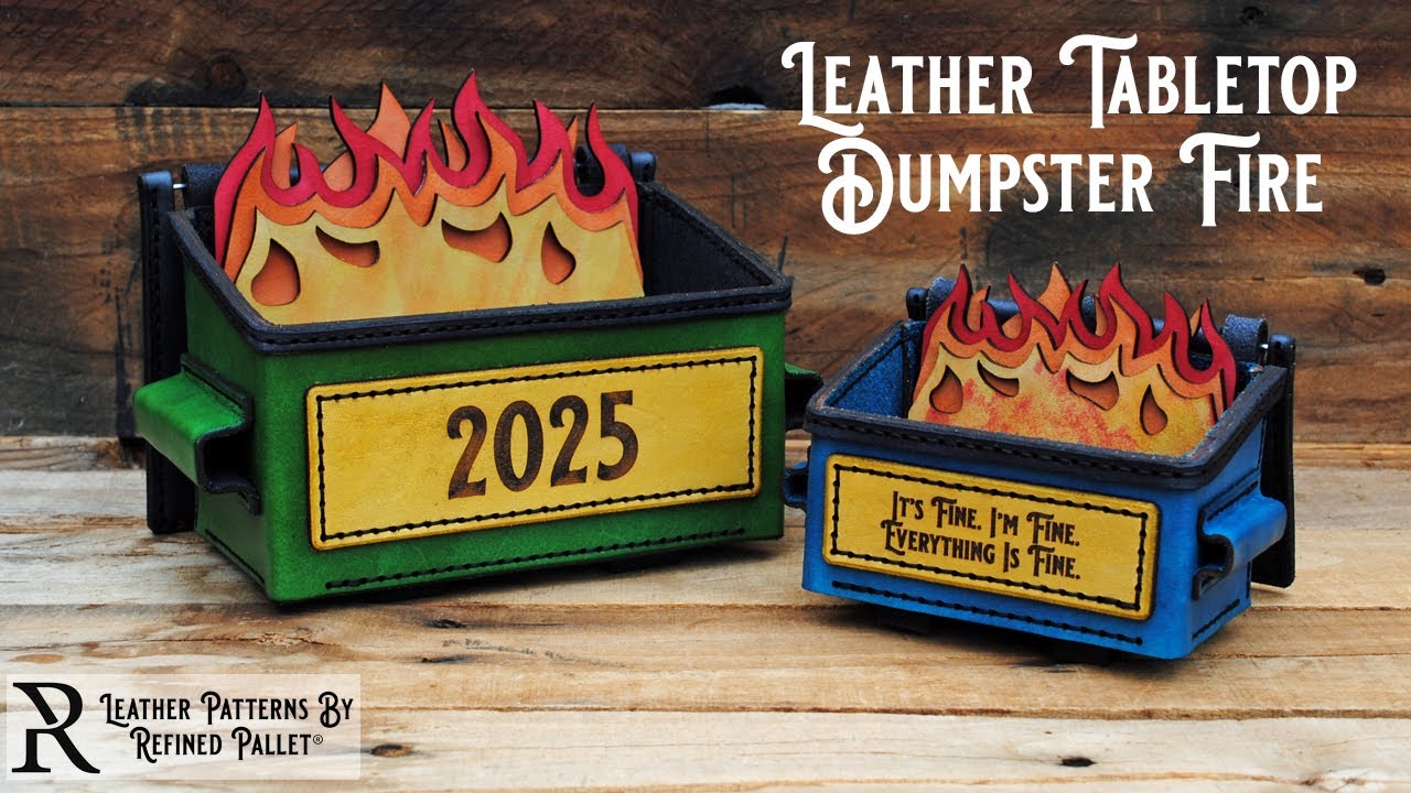 Leather Tabletop Dumpster Fire Tutorial by Refined Pallet®