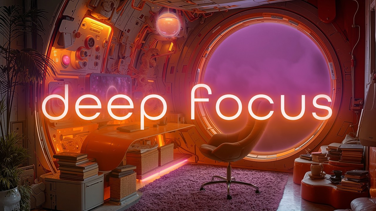 HYPER FOCUS MUSIC : Cozy Retrofuturism for Coding — 8 Hours — Personal Tech Cabin