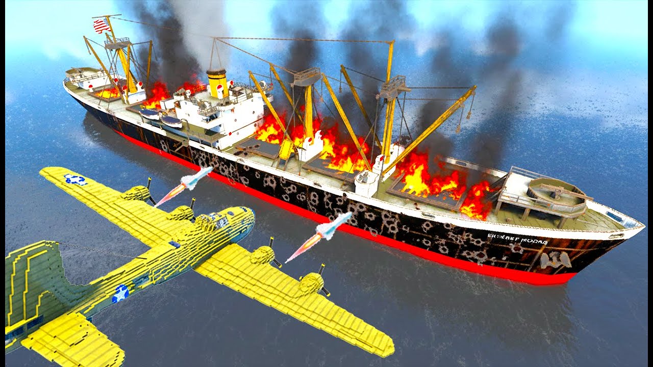 Warplanes vs Liberty Ship | Insane Battle at Sea | Teardown