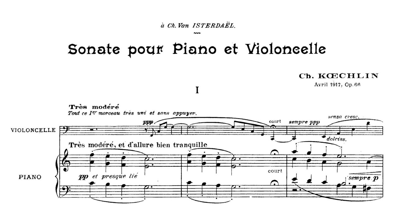 Charles Koechlin – Cello Sonata