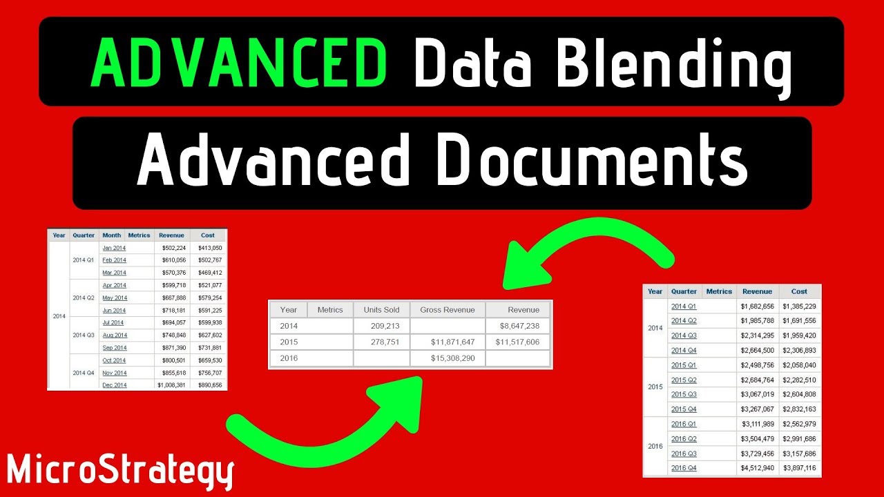 Advanced Data Blending - Advanced Documents - MicroStrategy
