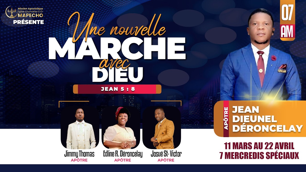 2-JRS | 7 Mercredis Spéciaux | Thème :  Une nouvelle Marche avec Dieu. | Eglise Chandelier d'Or.