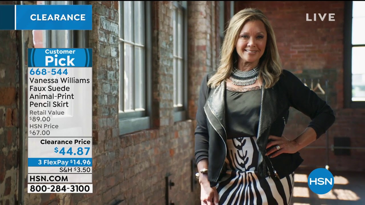 Vanessa Williams Faux Suede AnimalPrint Pencil Skirt