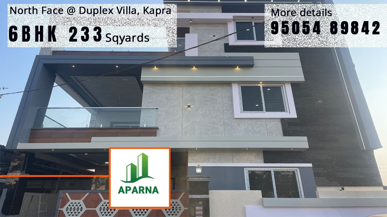 Video No.074 | North Villa 233 Square yards Duplex, 6 bed rooms, Car Parking, Kapra, Hyderabad.
