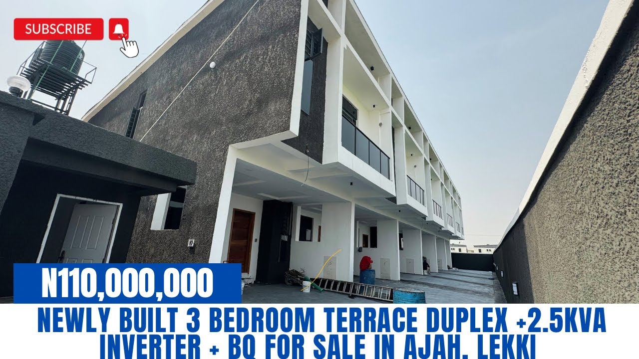 HOUSE FOR SALE IN LEKKI, LAGOS NIGERIA; CONTEMPORARY 3 BEDROOM TERRACE DUPLEX FOR SALE IN AJAH