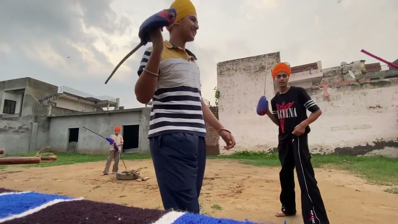 (Gatka ਅਖਾੜਾ ) playing gatka fight game | 
