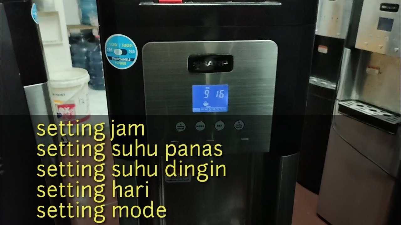 Cara setting suhu dispenser SHARP