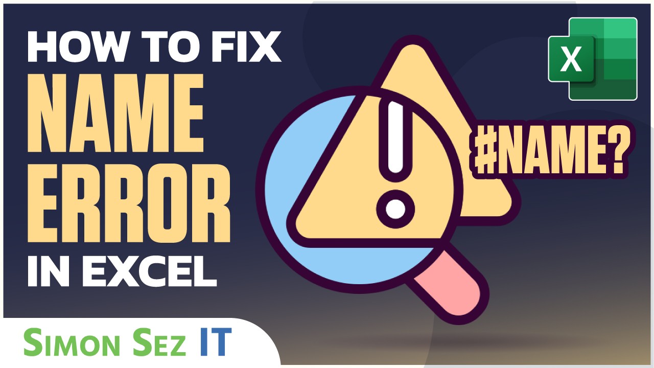 How to Fix the Name Error in Excel