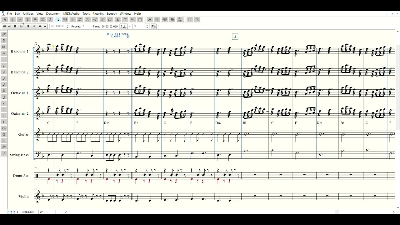 Blue  (Yung Kai) - Rondalla Arrangement Finale Software Playback