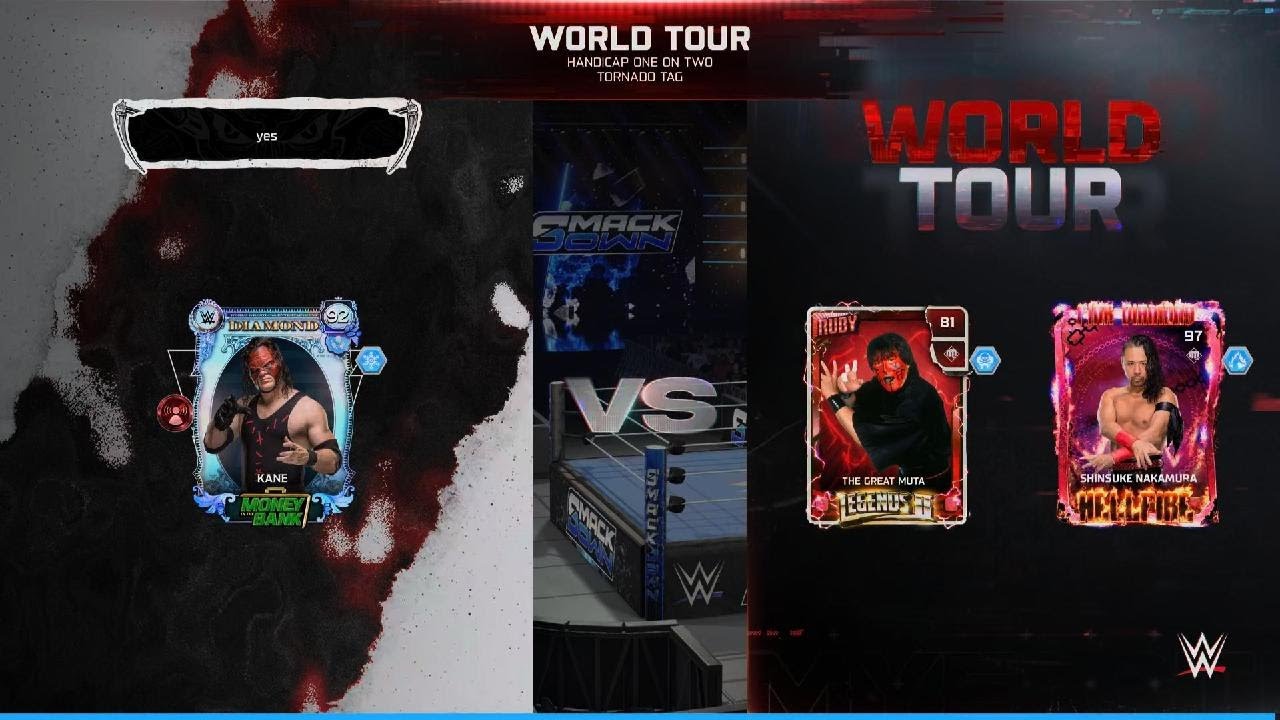 Handicap Tag Match : #Kane Vs #ShinsukeNakamura & #TheGreatMuta #WWE2K25