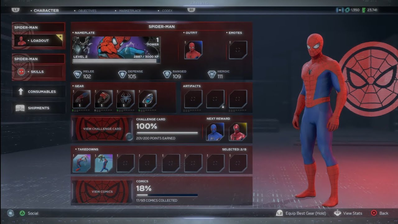 Marvel's Avengers - PS4/PS5 Exclusive Spider-Man's Challenge Card 100% in about 2 hours Exploitation